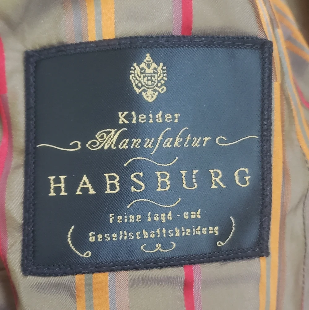 Habsburg 100% Wool Vintage Austrian Blazer Jacket Striped Silk Lining USA 6 Med - Picture 2 of 16